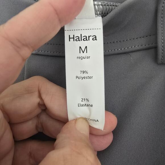 Halara Gray Wide Leg Pull On Pants Stretch Pockets Work Comfort Size M - Picture 8 of 8